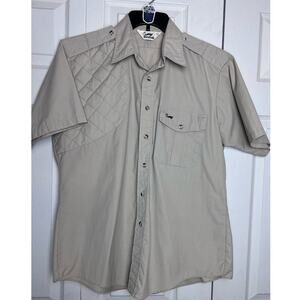 Duxbak Shirt Short Sleeve Button Up Safari Shooting Hunting Men's Size Large